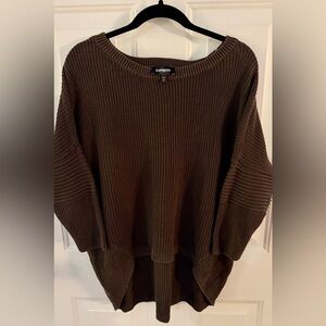 Express Women's Olive Green Knit Sweater Size Medium